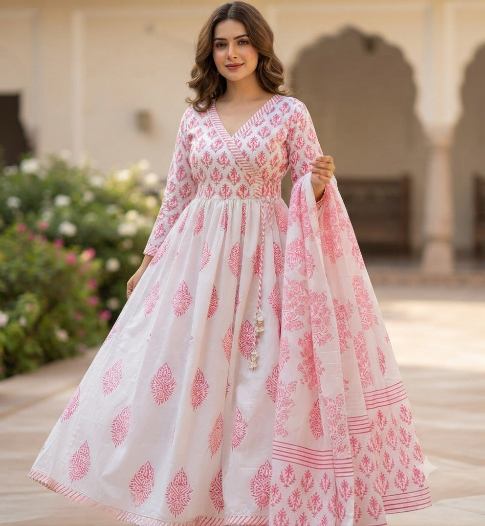 Anar kali kurti and dupatta