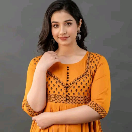 Anarkali Kurti for Women |Kurta with 3/4 Sleeves