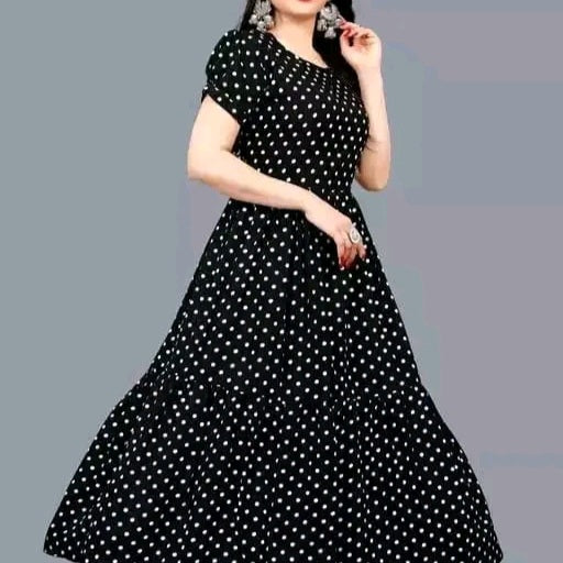Polyster/Crepe fabric-Kurti Aanarkali