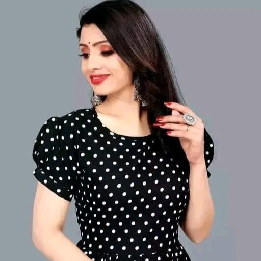 Polyster/Crepe fabric-Kurti Aanarkali