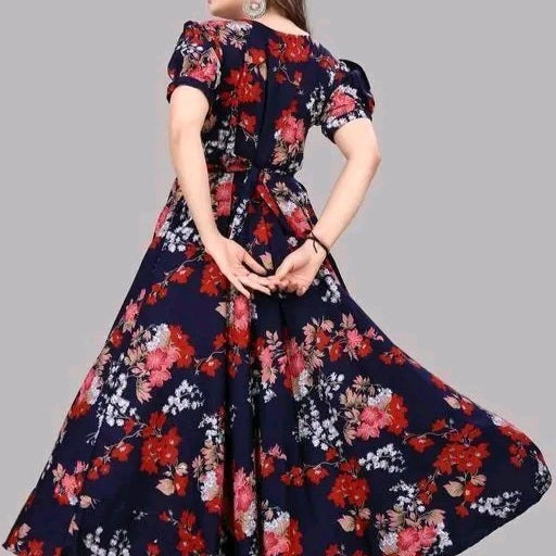 Polyster/Crepe fabric-Kurti Aanarkali