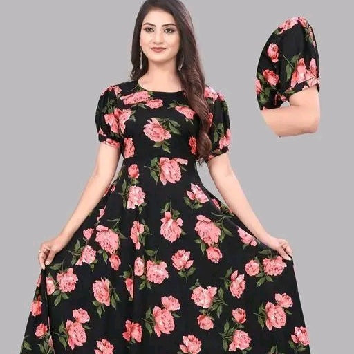Polyster/Crepe fabric-Kurti Aanarkali