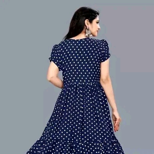 Polyster/Crepe fabric-Kurti Aanarkali