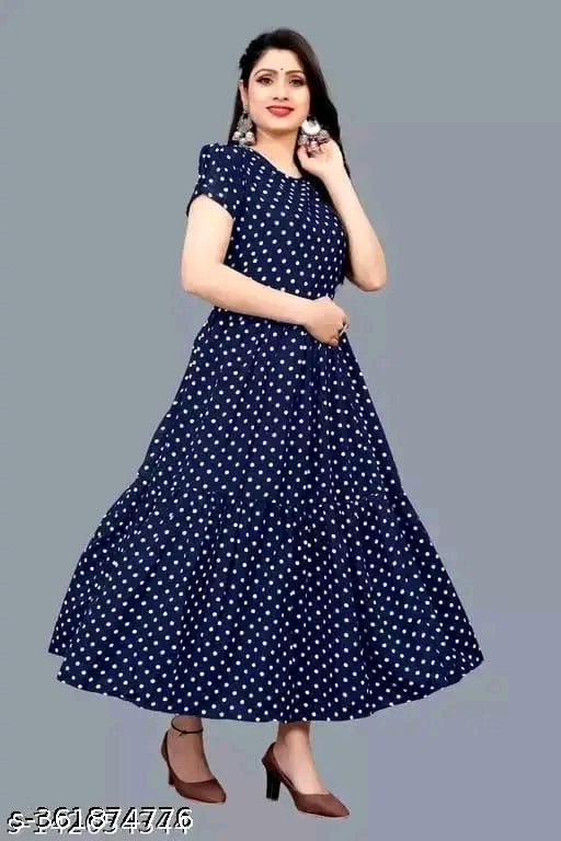 Polyster/Crepe fabric-Kurti Aanarkali