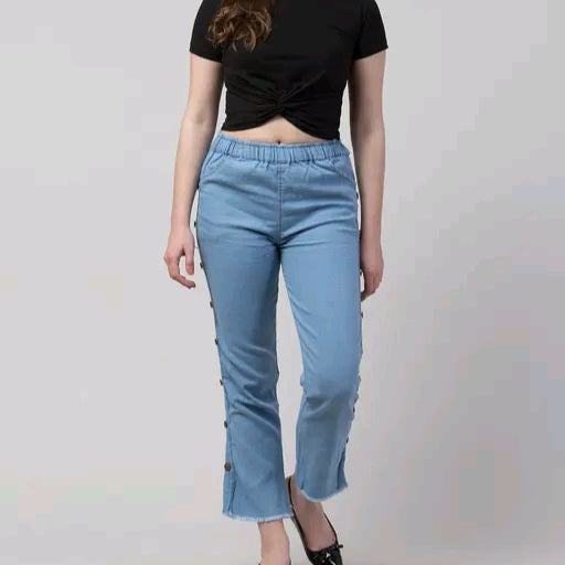 Ira Stylish Joggers Washed Blue Jean For Women