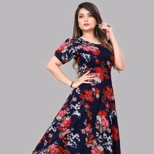Polyster/Crepe fabric-Kurti Aanarkali