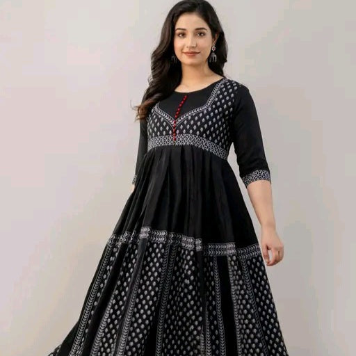 Chitrarekha Rayon Printed Anarkali Kurti for Women