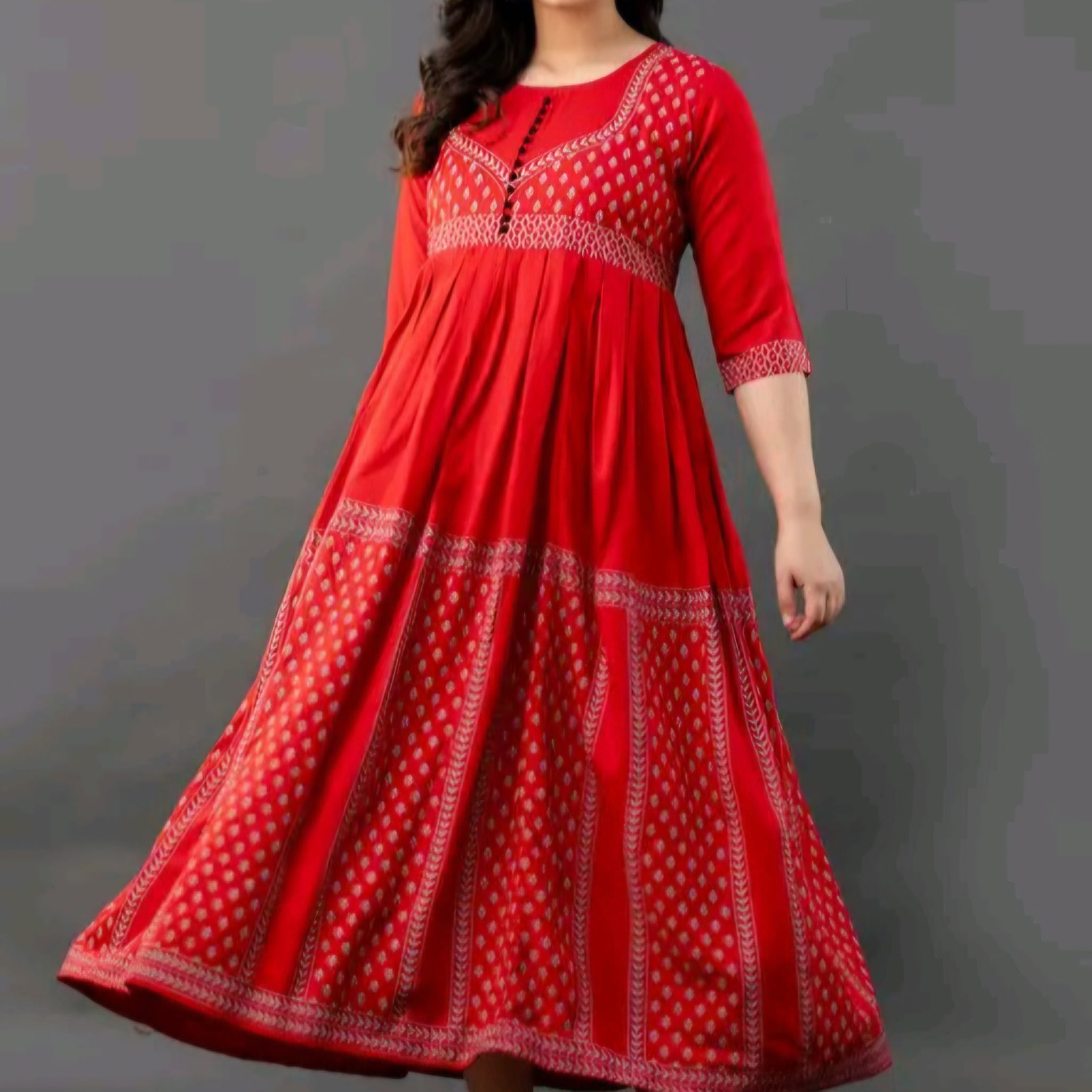 Women's Rayon Anarkali Kurti